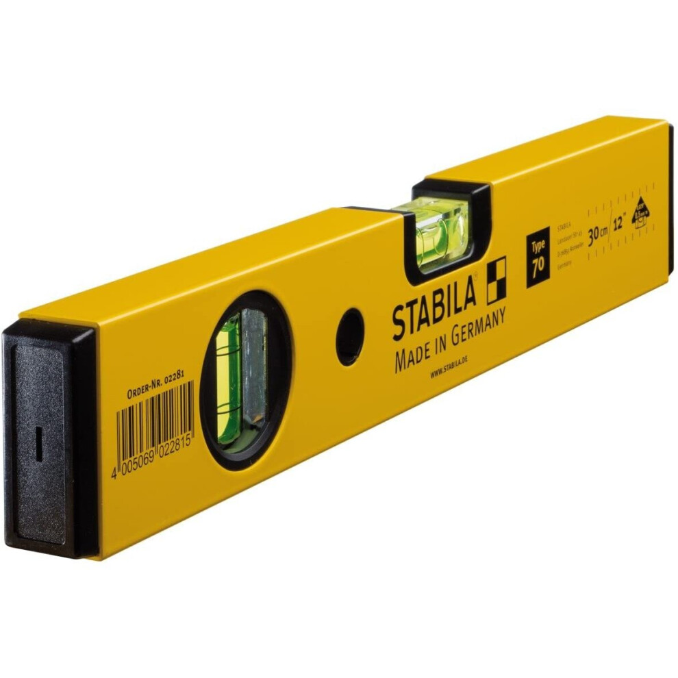 STABILA Measuring Tools 02281 Bubble Level 30 cm Type 70