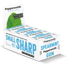 Peppersmith English Spearmint 100% Xylitol-Sweetened Chewing Gum Multipack, Sugar-Free and Good for Teeth — 12 x 15g (120 Pieces)
