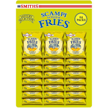 Smiths Savoury Snacks Scampi and lemon Fries Carded Pub Favourites Snacks, 27 g (Pack of 24)