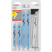 Bosch Professional 2607010906 Jigsaw Blade-Set for Wood/Metal, White/Blue, Set of 6 Pieces
