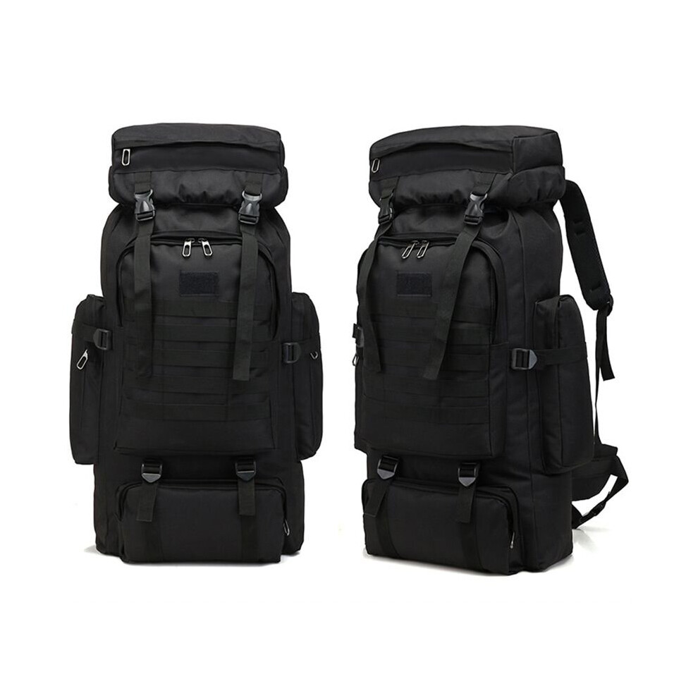 (80L Black, 72*34*17cm/28.35*13.39*6.69in) Outdoor 70L/80L/100L Military Rucksack Tactical Backpacks Camping Hiking Trek Bag
