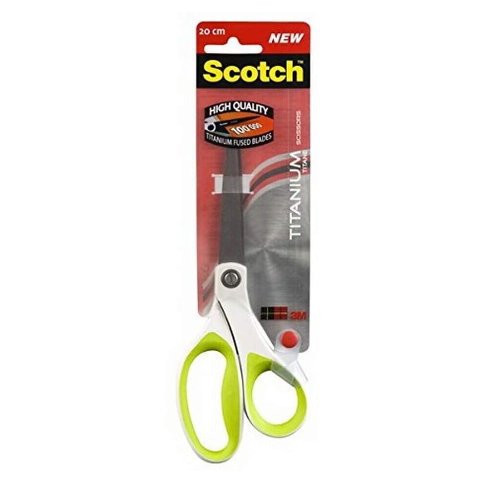 Scotch 20 cm Titanium Scissors - White/Green