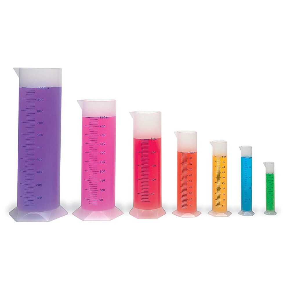 LEARNING RESOURCES CYLINDER SET PLASTIC 10,25,50,100,250,500,1L