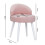 Living And Home Modern Velvet Dressing Table Stool with Solid Wood Legs 2