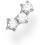 Thomas Sabo Thomas Sabo Women's Single Stud Earrings Stones Gold 925 Sterling Silver 2