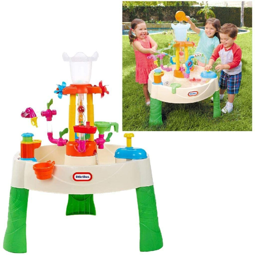 Little Tikes Fountain Factory Water Table - Outdoor Garden Toy, Safe & Portable Kids Table - Sensory Toy for Garden Games, Encourages Creative Play