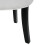 Living And Home Velvet Soft Seat Low-Back Vanity Stool - Off-White Upholstery, Buttoned Back, Solid Rubberwood Legs, Dressing Table Chair 6