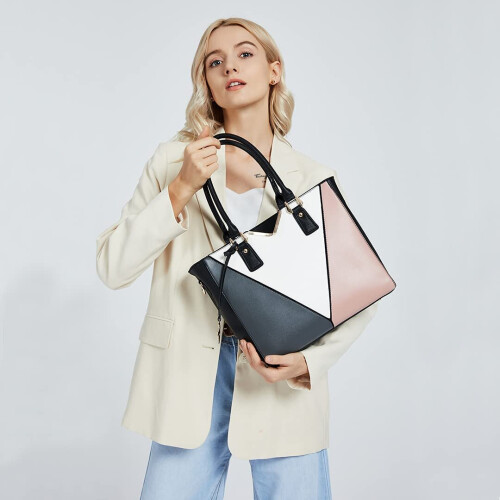 Miss Lulu Miss Lulu Leather Look V-Shape Shoulder Handbag 2