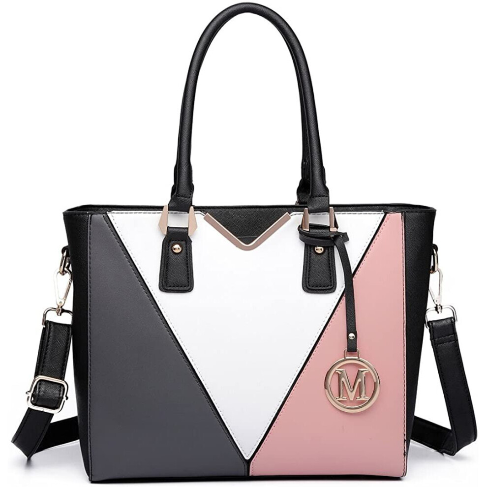 Miss Lulu Leather Look V-Shape Shoulder Handbag Not,Specified