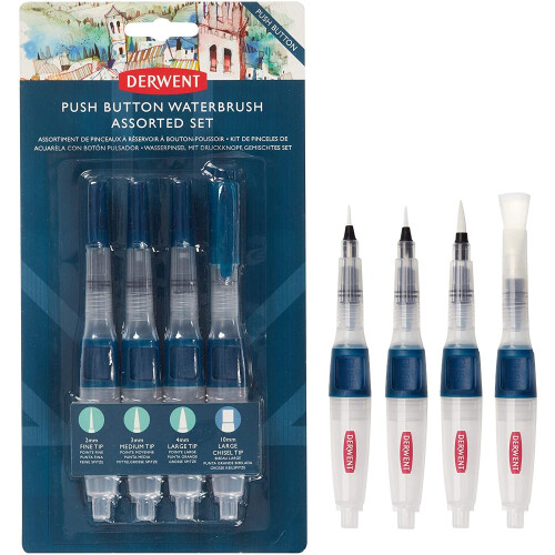Derwent Set assortito di spazzole per acqua Derwent Push Button (2305816) 2