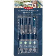 Set assortito di spazzole per acqua Derwent Push Button (2305816)