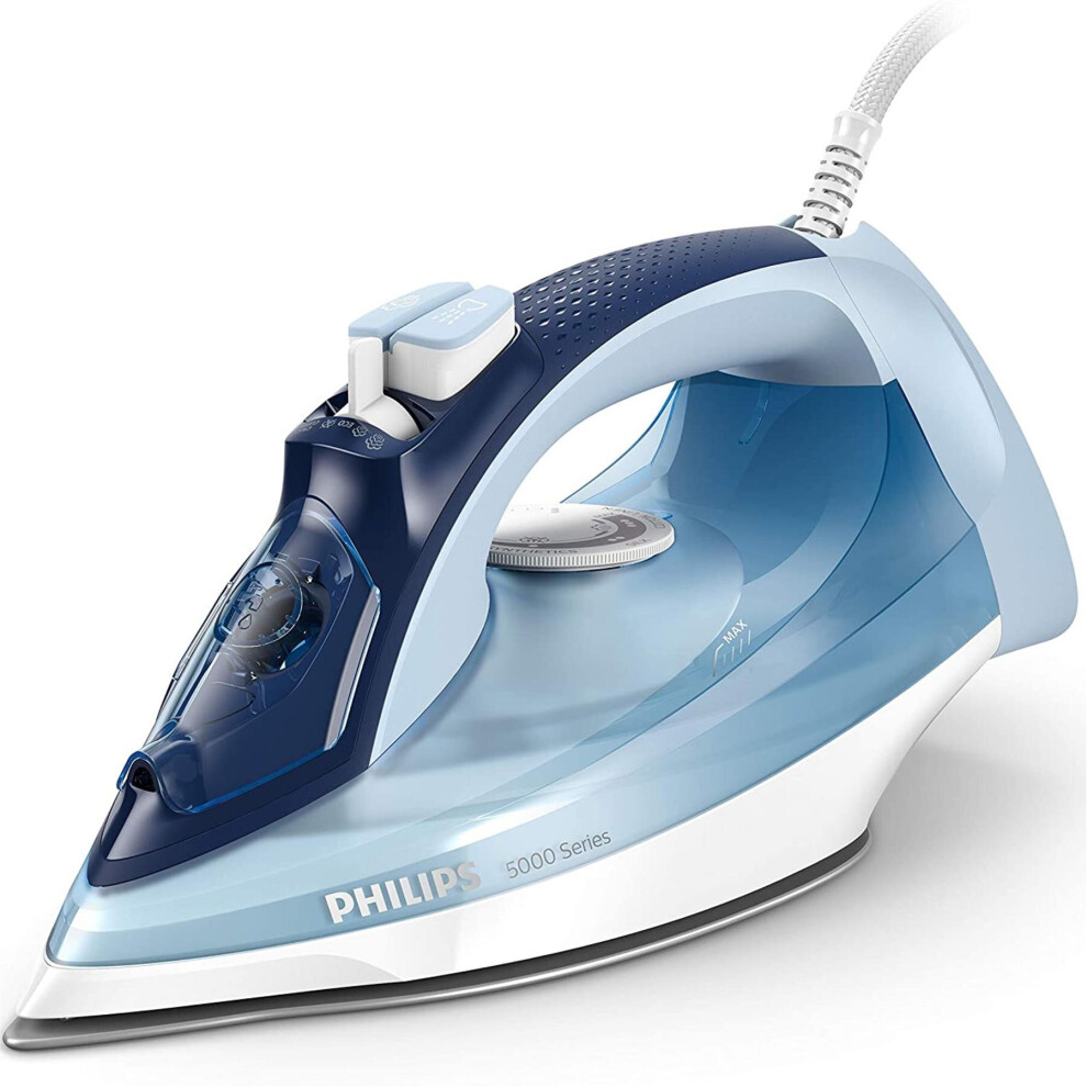 Philips Steam Iron 5000 Series SteamGlide Plus Blue 2400W 40 g/min