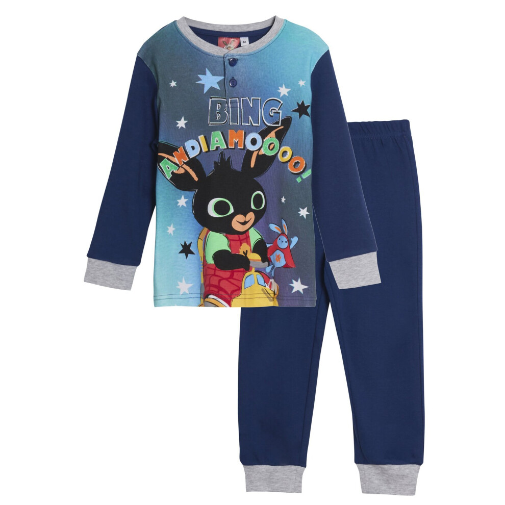 (Navy, 3 Years) Bing Bunny Pyjamas Kids Luxury Full Length Pjs Gift Boxed Hoppity Nightwear Set