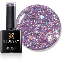 Bluesky Gel Nail Polish, Purple Dream Blz48, Chunky Glitter, Light, Lilac, Purple, Long Lasting, Chip Resistant, 10 ml (Requires Drying Under UV LED