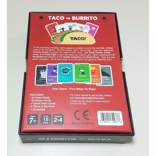 Taco vs Burrito Strategy Card Game Party Game 2