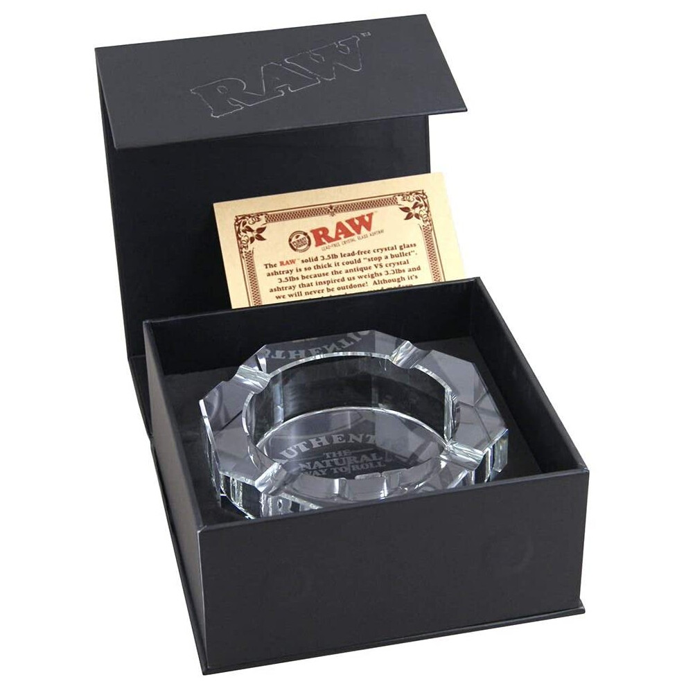 Unbekannt RAW Crystal Glass Ashtray, Medium