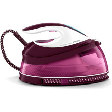 Philips PerfectCare Compact Steam Generator Iron with 400g steam Boost, 2400 W, Burgundy & White - GC7842/46
