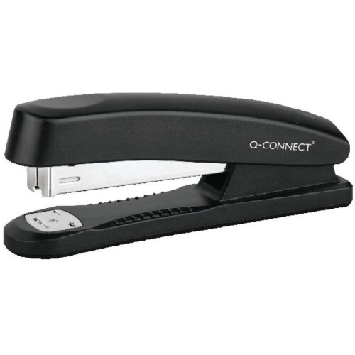 Q-Connect Full Strip Plastic Stapler, Black