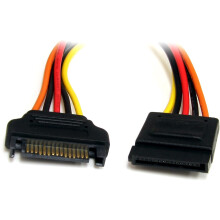 StarTech.com 12in 15 pin SATA Power Extension Cable - SATA Power Male to Female Extender - 12 Inch SATA Power Extension Cord