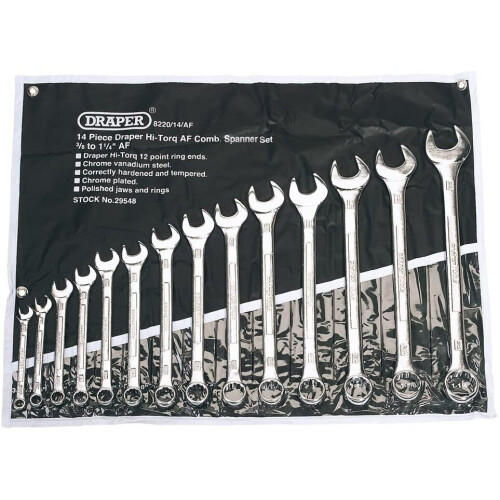 Draper Draper 29548 14 Piece Hi-Torq AF Comb. Wrench Set