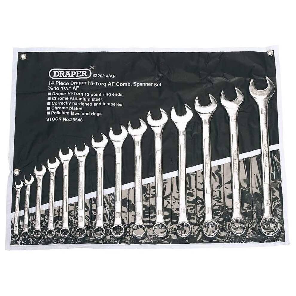 Draper 29548 14 Piece Hi-Torq AF Comb. Wrench Set