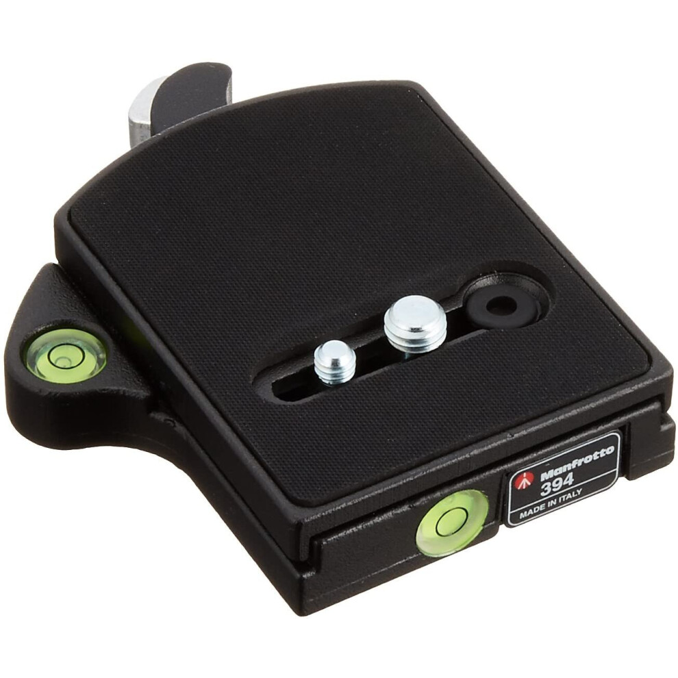 Manfrotto 394 RC4 Low Profile Rectangular Rapid Connect Adapter with 410PL Plate Included, Universal, Quick Release System, Ideal for Any Tripod