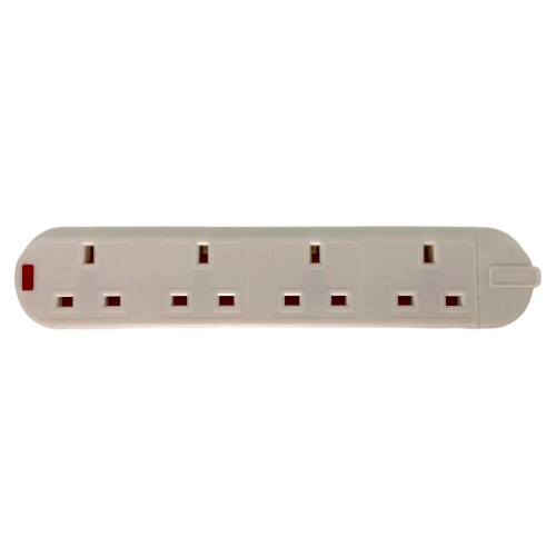 Selectric LG8798 Trailing Socket with Neon 4 Gang 13 Amp