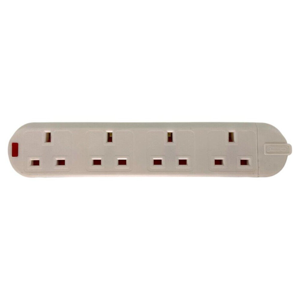 Selectric Lg8798 Trailing Socket With Neon 4 Gang 13 Amp
