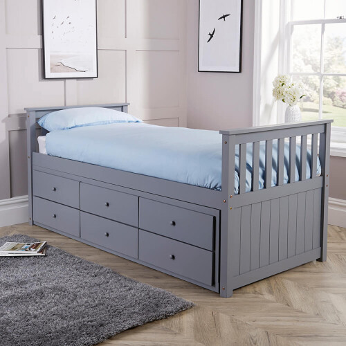 Cabin Bed 3ft Single Pull Out Guest Bed With 3 Storage Drawers On OnBuy