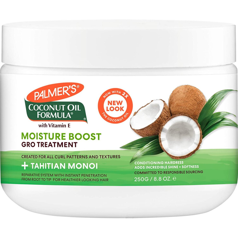 Palmers Coconut Oil with Monoi - Moisture-Gro Conditioning Hairdress - Jar - 250g