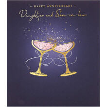 UK Greetings Daughter and Son-in-Law Wedding Anniversary Card - Happy Anniversary Card - Contemporary Campaign Design 624619-0-1
