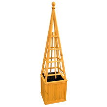 Wooden Garden Obelisk Planter with Liner