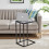 LIVIVO C-Shaped Sofa Side Table Coffee Laptop End Table Living Room Snack Desk Storage 10