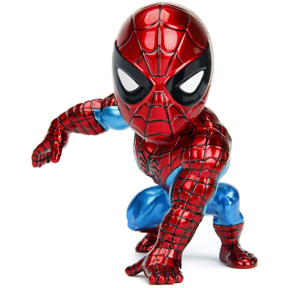New Jada Toys Marvel 4 Inch Classic Spiderman Figure