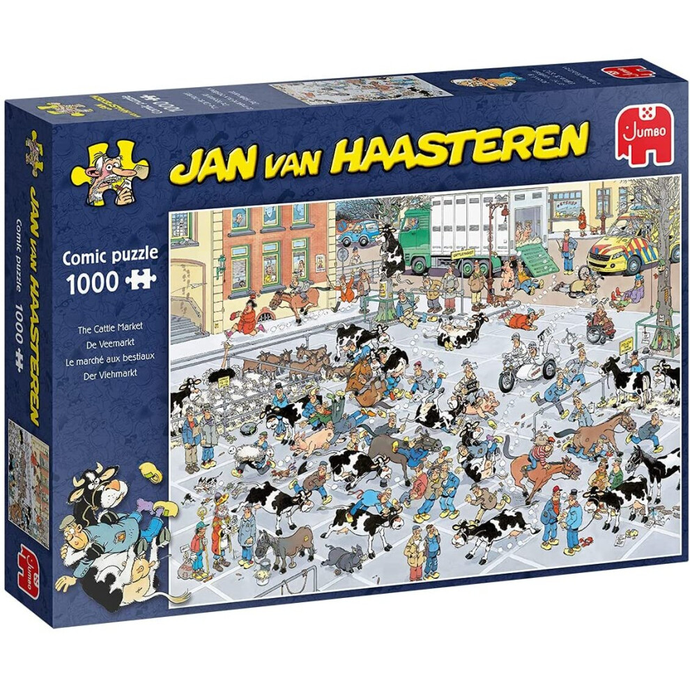 Jan Van Haasteren Jumbo, - The Cattle Market, Jigsaw Puzzles For Adults, 1,000 Piece