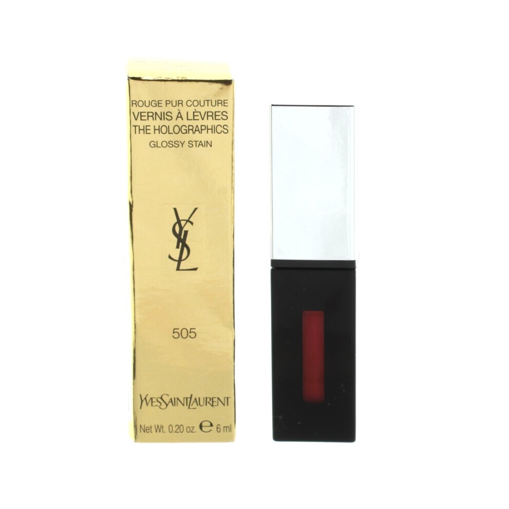 YSL Holographics Glossy Lip Stain 505 Video Red