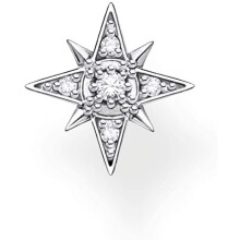 Thomas Sabo Women's Single Star Stud Earring - 925 Sterling Silver with Cubic Zirconia