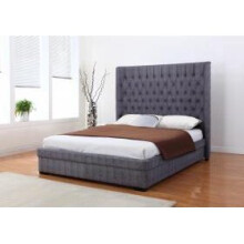 (Genesis Linen King Size Bed Dark Grey) Genesis Linen Dark Grey