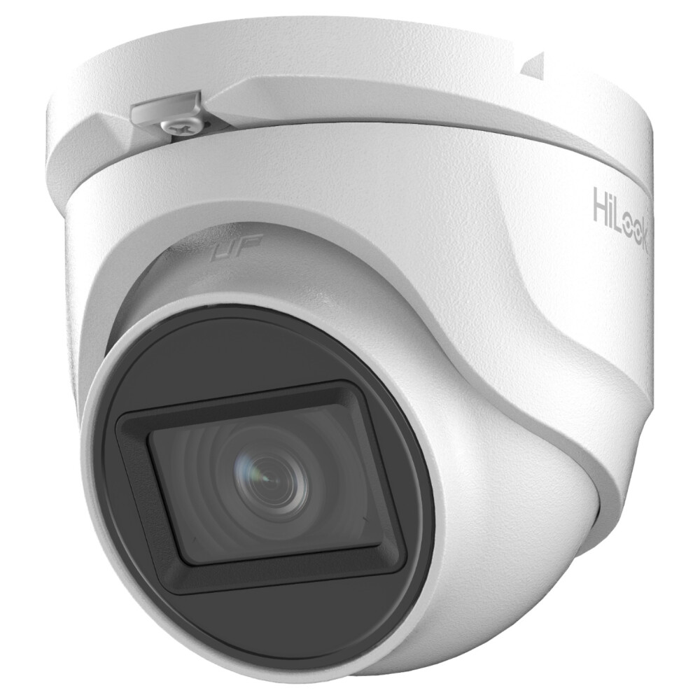 (White) Hikvision Hilook 4k 8 MP TVI Mini Turret Camera IR 30m IP67 Outdoor Camera