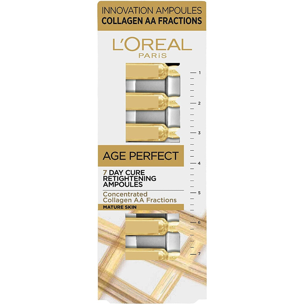 L'Oreal Paris Age Perfect Retightening Collagen Ampoules For Mature Skin X7