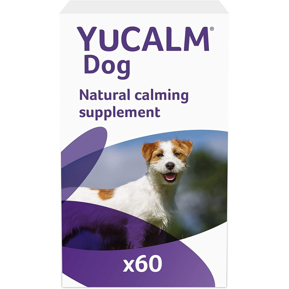 Lintbells | YuCALM Dog | Calming Supplement for Dogs who are Stressed or Nervous, All Ages and Breeds | 60 Tablets