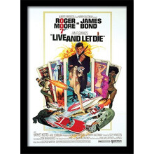 James Bond Live and Let Die One Sheet A3 Framed Print