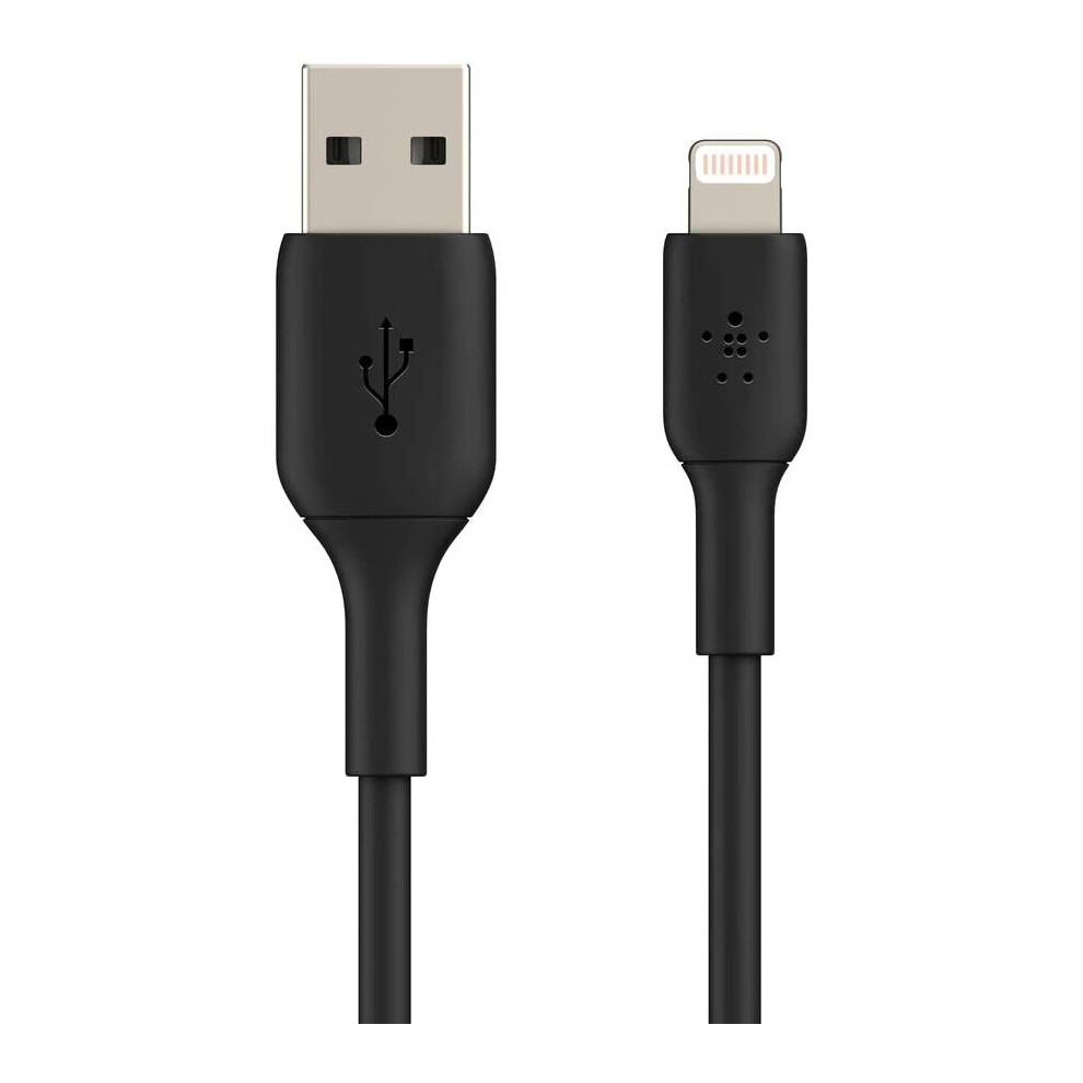Belkin Lightning Cable (Boost Charge Lightning to USB Cable for iPhone, iPad, AirPods) MFi-Certified iPhone Charging Cable (Black, 3m)