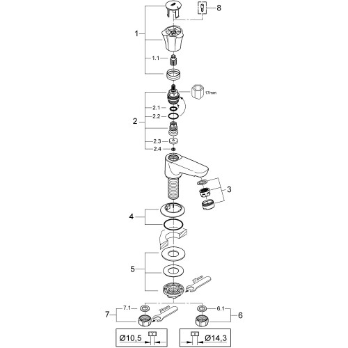 Grohe Grohe 20404001 Costa DN 15 Tap Fitting with Cast Flow Spout Chrome 2