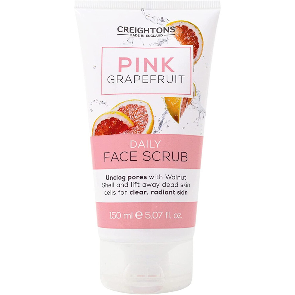 Creightons Pink Grapefruit Pink Creightons Grapefruit Daily Face Scrub (150Ml) - Unclog Pores With Walnut Shell And Lift Away Dead Skin Cells For Clear, Radiant Skin.