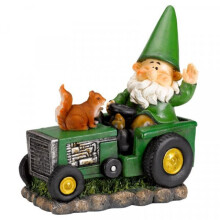 Fun Garden Farmer Wilf On Tractor Garden Gnome Ornament