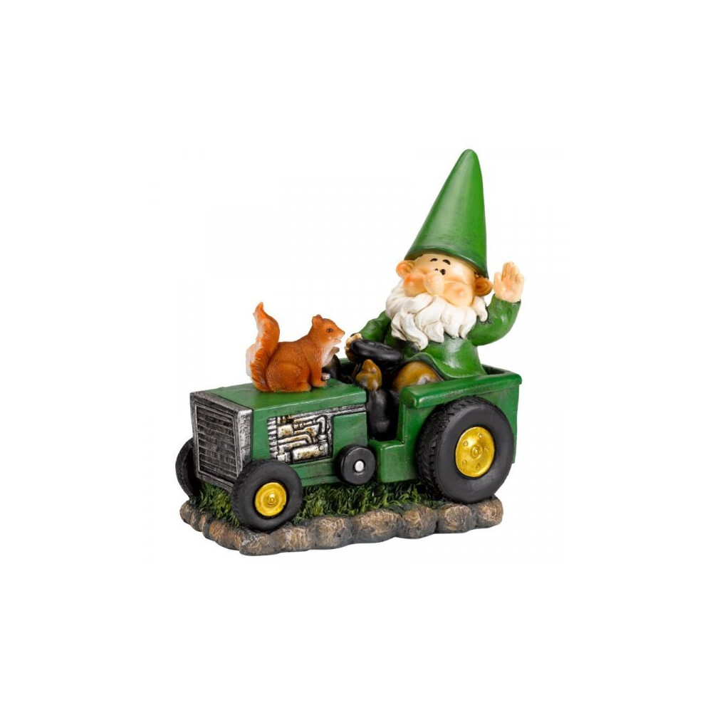 Smart Garden Fun Garden Farmer Wilf On Tractor Garden Gnome Ornament