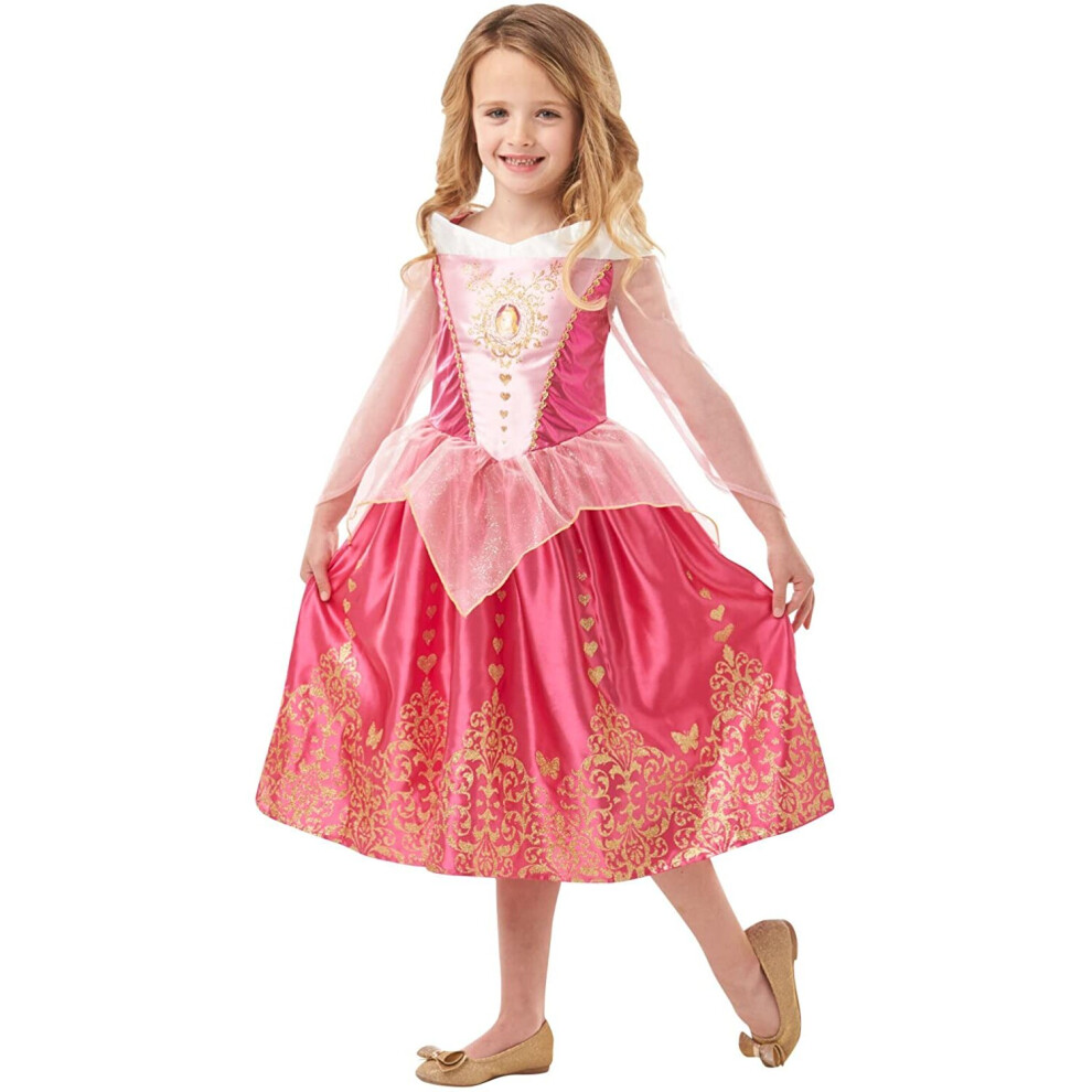 Rubies Rubie's Official Disney Princess Aurora Sleeping Beauty Gem Girls Costume, Kids Fancy Dress Pink