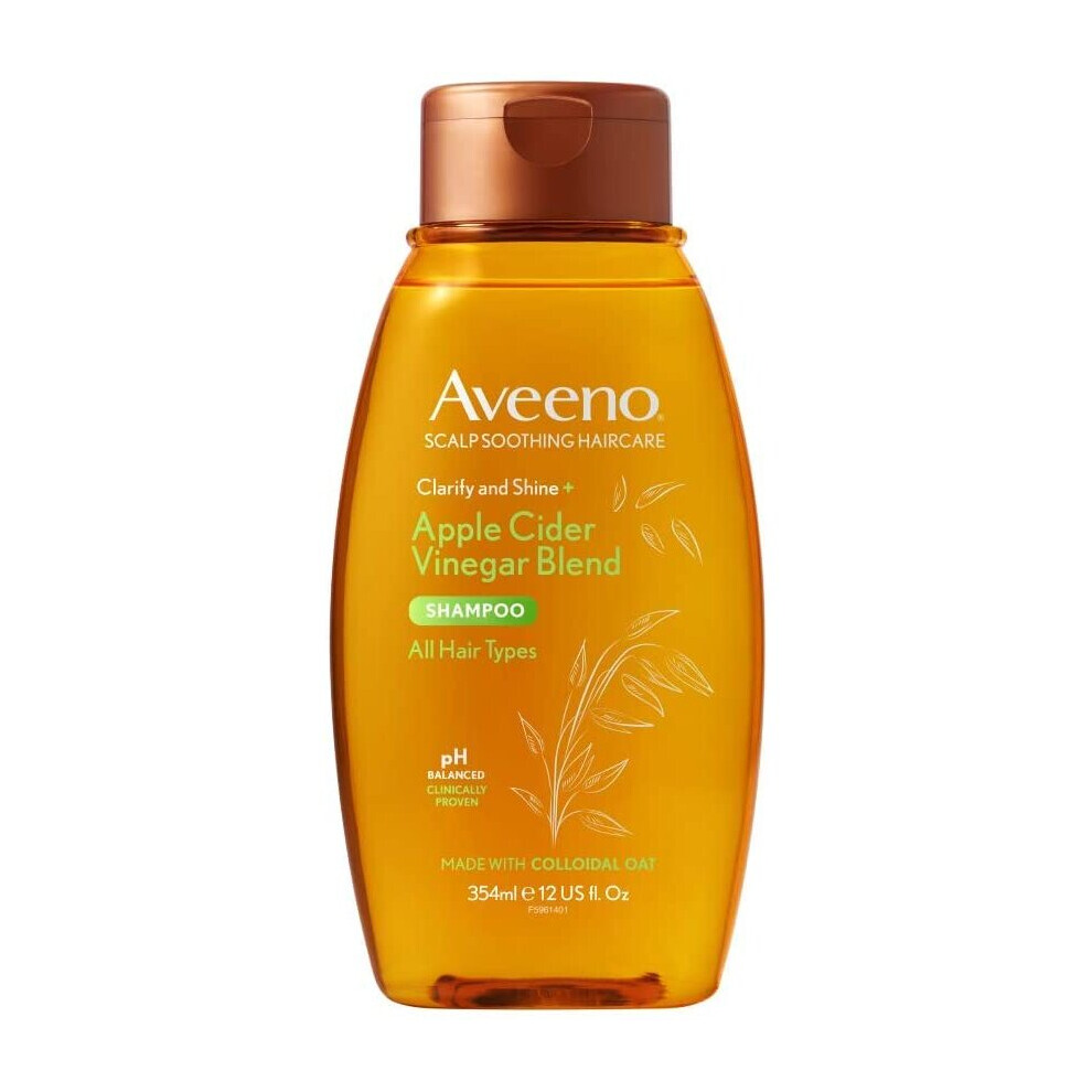 Aveeno Itchy Scalp Soothing & Clarifying Shampoo with Apple Cider Vinegar for Greasy Hair 354ml