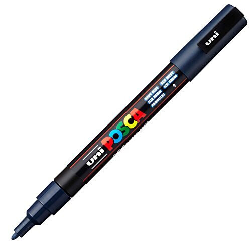 Uni-Ball Posca PC-3M - 1.5mm Fine Bullet Tip Marker - Navy Blue 1